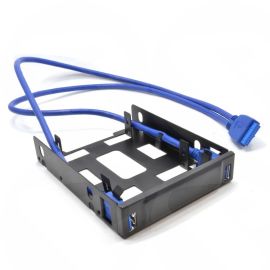 Dynamode SSD Mounting Kit, Frame to Fit 2.5" SSD or HDD into a 3.5" Drive Bay, 2 Front USB 3.0 Ports