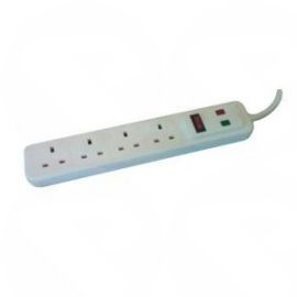 LMS DATA 4 Way Surge Protected Mains Power Extension Bar, 2m Length, 13 Amp, with switch PDU-GP-4W-SP