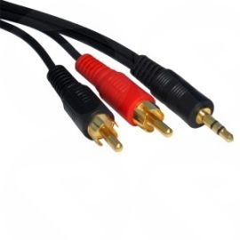 Stereo 3.5mm Male 2 x RCA Male 2M Cable
