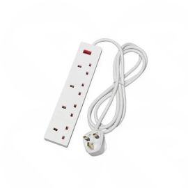 4 Way 5m Mains Power Bar Extension, 13 Amp, with Neon PIF2049