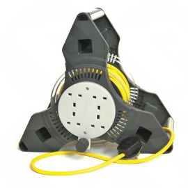 SMJ 20m 10Amp Tripro Reel 4 Way with Thermal Cut-Out Mains Power Extension Lead, TP2010