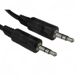 2M Audio Stereo Cable 3.5mm Plug to Plug (Male to Male Black Nickel) Cable 1TT-02