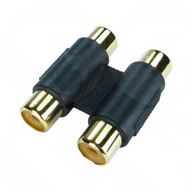 Two RCA Coupler- 2x RCA Female  to 2x RCA Female Gold Coupler - 3R2-F