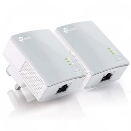 TP-LINK (TL-PA4010KIT- V:2.0) AV600 10/100 Powerline Adapter Kit, 1-Port128bit AES Encryption, up to 300M of wiring.