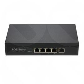 Dynamode 4-Port Gigabit Ethernet POE Desktop Switch, IP forward transfer 10Gbps(4K MAC) bandwidth, IEEE 802.3 xflow control Dual Uplink Ports with Auto X-over SW40010-G-POE