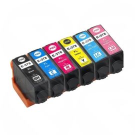 378XL Full Set of ink Cartridges (378XL-cyan, 378XL-Magenta, 378XL-Yellow, 378XL-Poto Cyan, 378XL-Photo Magenta, 378XL-Black) forExpression Photo XP-8500 , XP-8505, XP-8600, XP-8605, XP-15000 Printers