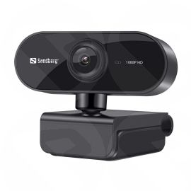 Sandberg USB Flex FHD 2MP Webcam with Mic, 1080p, 30fps, Glass Lens, Auto Adjusting, 360° Rotatable, Clip-on/Desk Mount, 5 Year Warranty