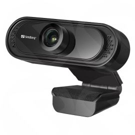Sandberg USB FHD 2MP Webcam with Mic, 1080p, 30fps, Glass Lens, Clip-on/Stand, 5 Year Warranty