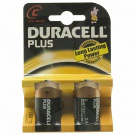 Duracell Plus Alkaline C 1.5V  ALKALINE Batteries LR14/MN1400 (Pack of 1X2)
