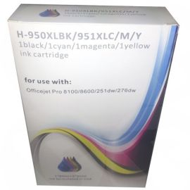 Compatible Ink with HP 950XL/951XL Combo Pack  (1x80ml, 3x 30ml)