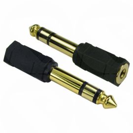 AUDIO stereo adaptor  converting 6.35mm Male port(JACK) to standard 3.5mm stereo Female port (SOCKET) 3-6M3F