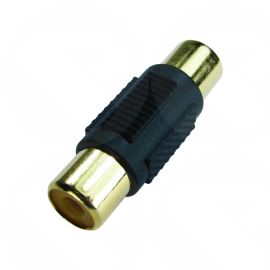 One RCA Coupler- 1x RCA Female to 1x RCA Female Gold Coupler - 3RF-F
