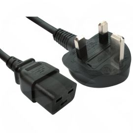 C19 Female to Mains plug 2m Cable