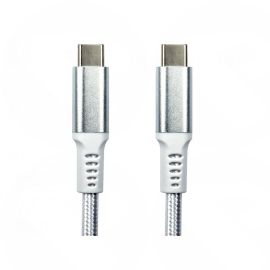 1M USB 3.1 Type-C Male to Male White Braided 20V 5A, 100W 10Gbps - NLMOB-901BDWT
