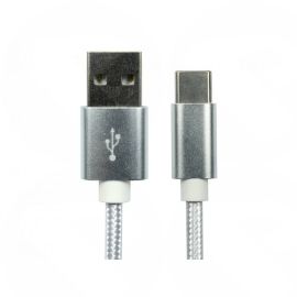 Newlink 1.8M USB 2.0 Type-c Male to A-Male White Braided 5V, 3A, 60W 480mbps Cable. NLMOB-941BDWT-2