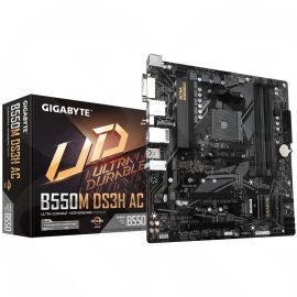 Gigabyte B550M DS3H AC mATX Motherboard for AMD AM4 CPUs, Dual Band Wi-Fi- B550M DS3H AC