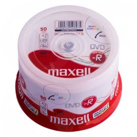 Maxell -275701- DVD-R 16 Speed 50pk Printable Cake Pack 