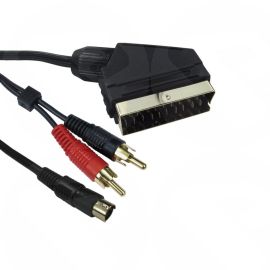 1.5M Scart Male TO 2 x RCA Male and 1 x SVHS Video - SCART to S-VHS cables are built for audio and visual  2SR2V-01