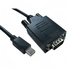 1M Mini Display Port Male - to VGA Male Cable Black - HDMINIDP-VGA-1M