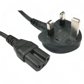 2M UK to IEC C15 Mains Lead / Cable RB-252WH
