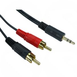 Stereo Cable 3.5mm Male Plug to 2 x RCA Male 20M Gold connectors 2TR-320