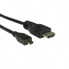 1.0M HDMI TO MICRO HDMI- D 1.4V Black+ Gold Connector CABLE CDLHD4-MICRO-010