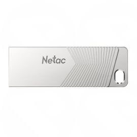 NETAC USB3.2 GEN2 MEMORY PEN UM1, 64GB, ZINC ALLOY CASING, PEARL NICKEL COLOUR