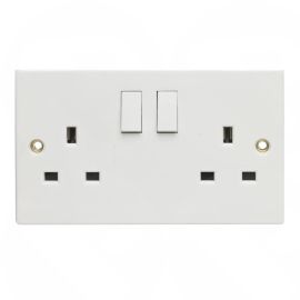 PowerPlus 1028 (N406) - 13A 2 way Electric Switch Wall Sockets