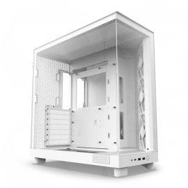 NZXT H6 Flow Compact Dual Chamber Mid-Tower Airflow Case  - White