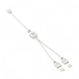 ARGB 5V 3 Pin Extension Cable Adapter 30cm 1 to 2 pin ARGB Splitter Cable for MSI ASUS ASRock AURA LED (white)
