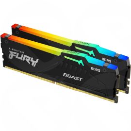 Kingston Fury Beast RGB 32GB Kit (2 x 16GB), DDR5, 6000MHz (PC5-48000), CL36, 1.35V, ECC, PMIC, AMD EXPO, DIMM Memory