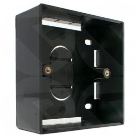 86 x 86 x 32mm - Single Gang Back Box -Surface  Mount - Black