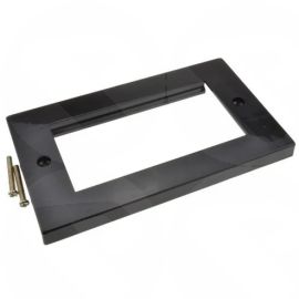 146 x 86 Double Gang Face Plate - Black - Box  Qty 200