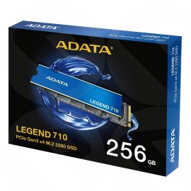 ADATA 256GB Legend 710 M.2 NVMe Gen3 SSD, M.2 2280, PCIe 3.0, 3D NAND, R/W 2100/1000 MB/s