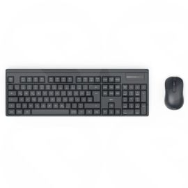 Hama WKM-100 Wireless Keyboard and Mouse Desktop Kit, Multimedia, Ambidextrous 1200 DPI Mouse, Black