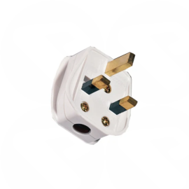 13A Plug Top Fused 13A, White