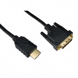 2M HDMI CABLE 19PIN HDMI MALE-TO DVI-D GOLD (CDLDV-302) Techlink
