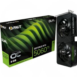 Palit RTX5060 Ti DUAL OC, PCIe5, 8GB DDR7, HDMI, 3 DP, 2632MHz Clock, RGB Lighting, Overclocked