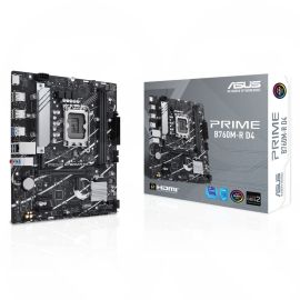 Asus PRIME B760M-R D4, Intel B760, 1700, Micro ATX, 2 DDR4, HDMI, 2.5G LAN, PCIe4, 2x M.2