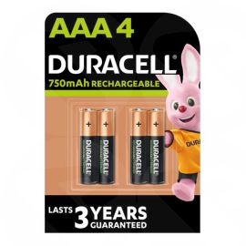 Battery Duracell AAA 4pk PLUS 750mAh rechargeable