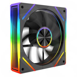 Powercool Aura 120mm ARGB Black 4pin PWM PC Cooling Infinity Reverse Fan
