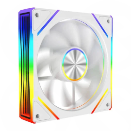 Powercool Aura 120mm ARGB White 4pin PWM PC Cooling Infinity Reverse Fan