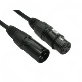 CDL 5m 3 Pin XLR Cable Male to Female Black with Gold PIN connection 2XLR-BK050