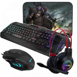 Kane Pro Edition 4 in 1 Chaos Pack 2, LED Keyboard, LED Mouse, LED Headset & non slip mouse mat