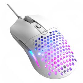 Glorious Model O Eternal Ultralight RGB Gaming Mouse - Wired - 55g Lightweight - Customizable RGB Lighting - 6 Programmable Buttons - Symmetrical Design - 12K DPI Optical Sensor  White