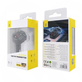 Wireless Car Transmitor Dual USB, LCD, BT, 3.1A, Black (NT7003)