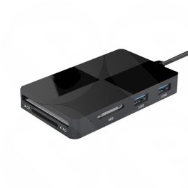 8 in 1 USB A + C Card Reader, SD, microSD, CF, MS, + USB A & USB C Female