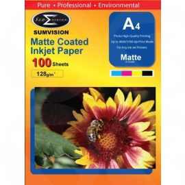 Sumvision 100 x A4 128gm Matte Photo Paper Premium