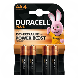 Battery Duracell 5019171 Power Boost 150% AA 4PK MN1500