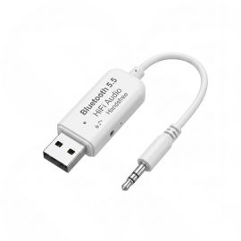 Bluetooth 5.5 Car Kit AUX Audio Receiver USB To 3.5mm Hifi Stereo Music Navigation Handsfree With Mic Wireless Adapter